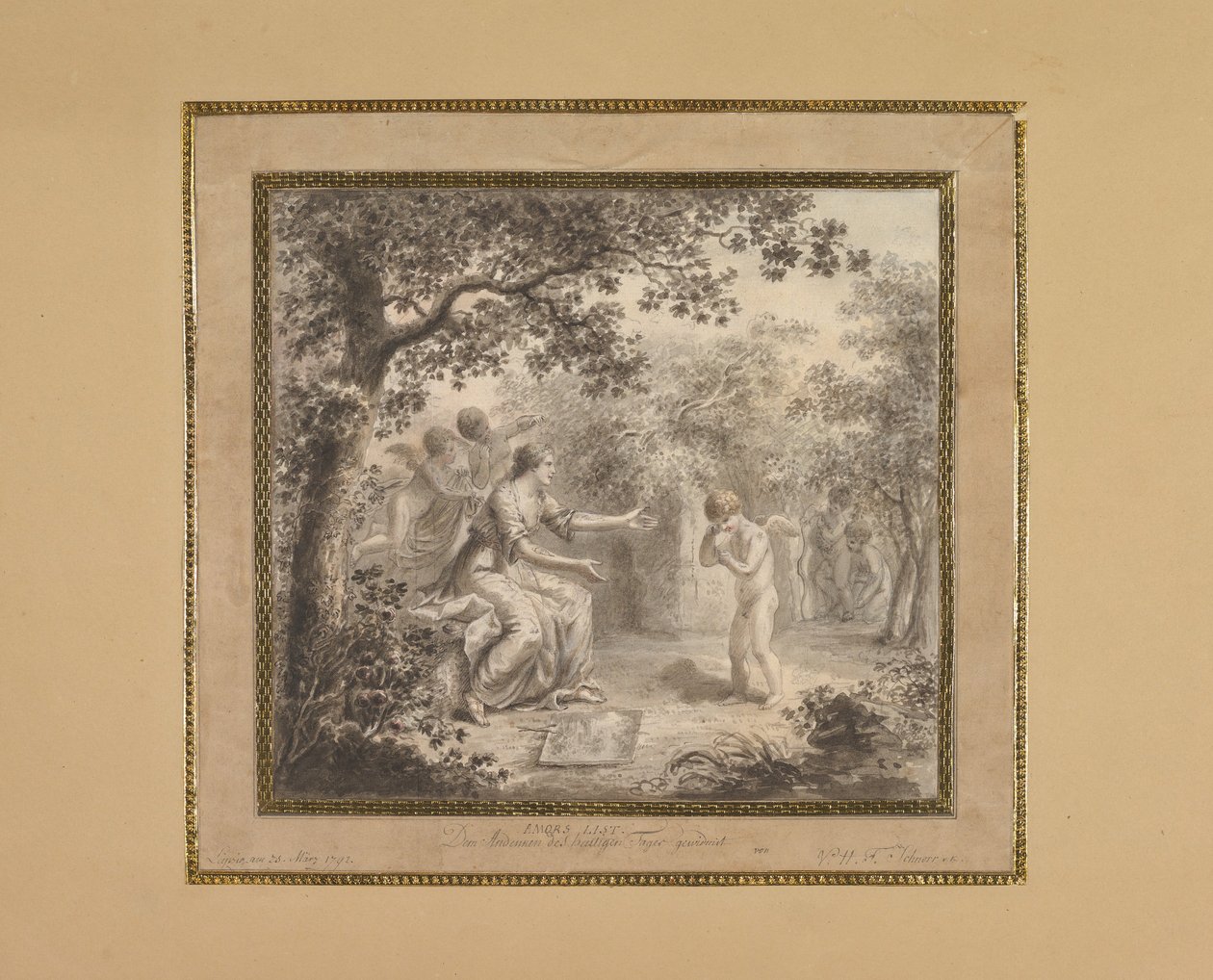 丘比特的诡计，1792年。 作者 汉斯·维特·弗里德里希·施诺尔·冯·卡罗尔斯菲尔德