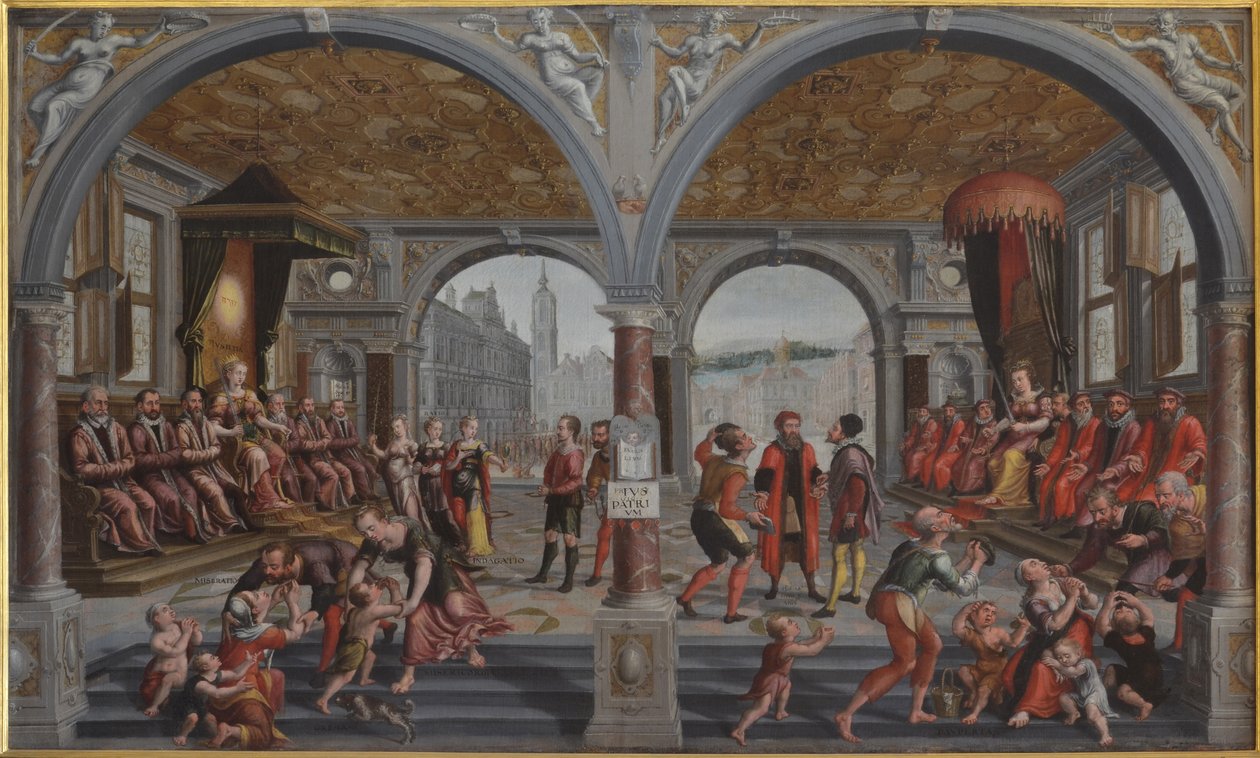 Iustitia und Iniustitia正义与不正义，1594-1595年。 作者 汉斯·弗里德曼·德·弗里斯