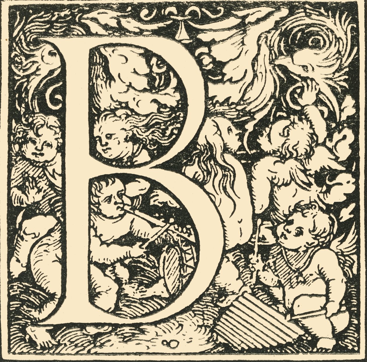 B-汉斯·魏德兹（Hans Weiditz）的字母，c1520-1521，1908年。 作者 汉斯·魏迪兹