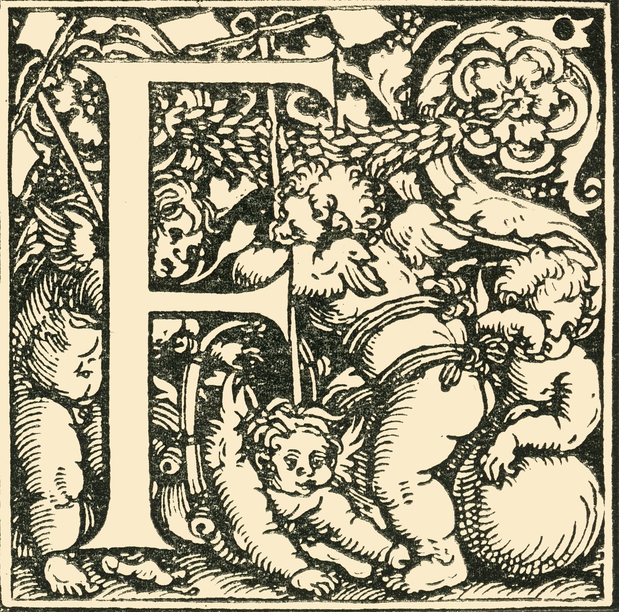 F-汉斯·魏德兹（Hans Weiditz）的字母，c1520-1521，1908年。 作者 汉斯·魏迪兹