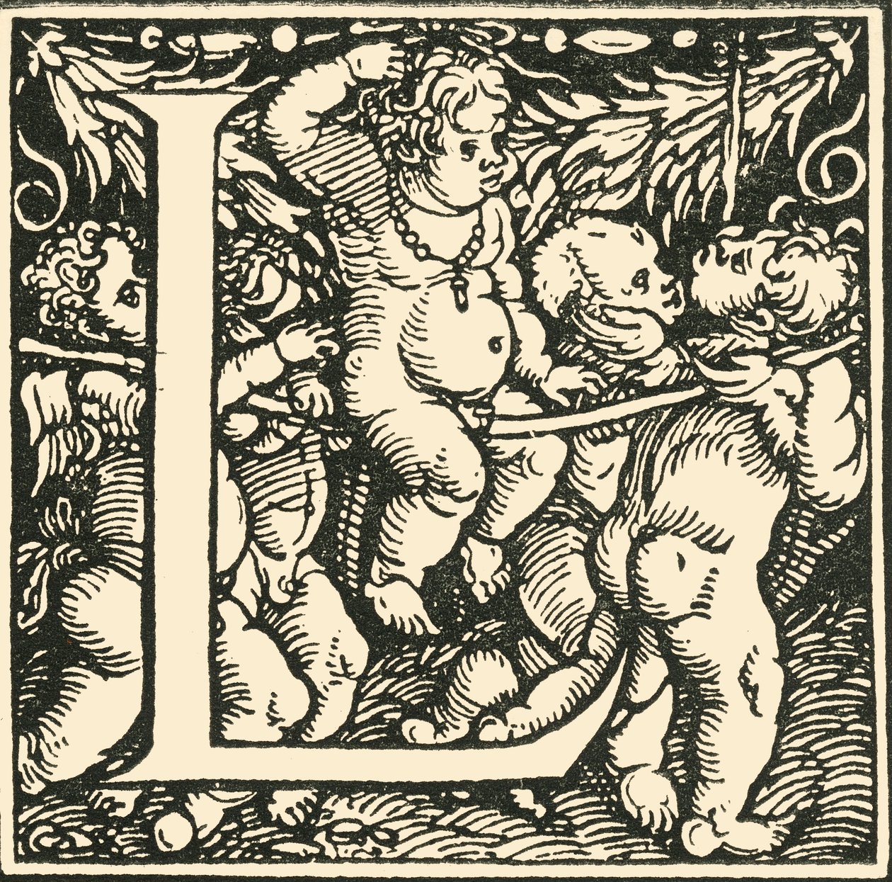 L-汉斯·魏德兹（Hans Weiditz）的字母，c1520-1521，1908年。 作者 汉斯·魏迪兹