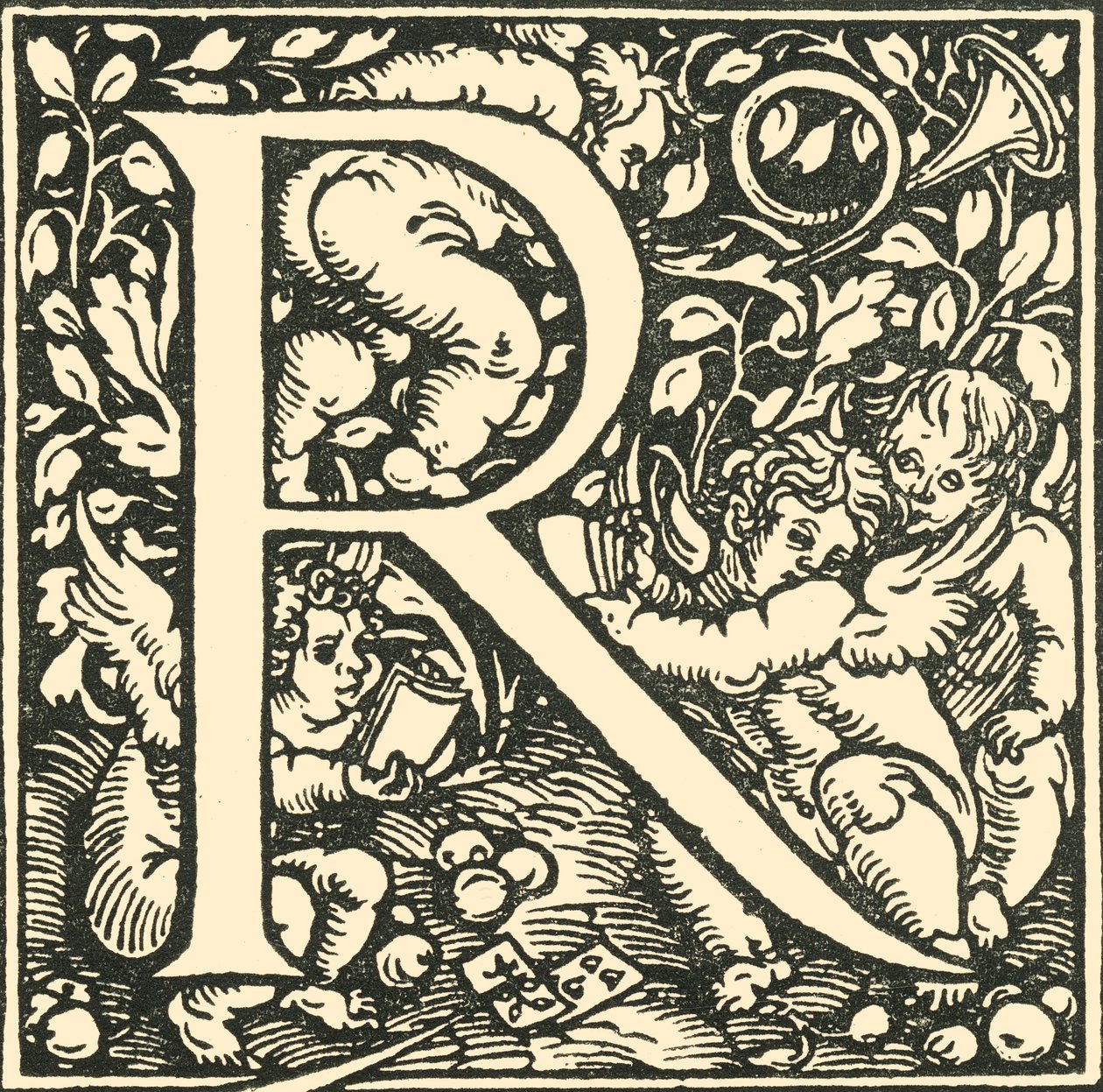 R-汉斯·魏德兹（Hans Weiditz）的字母，c1520-1521，1908年。 作者 汉斯·魏迪兹