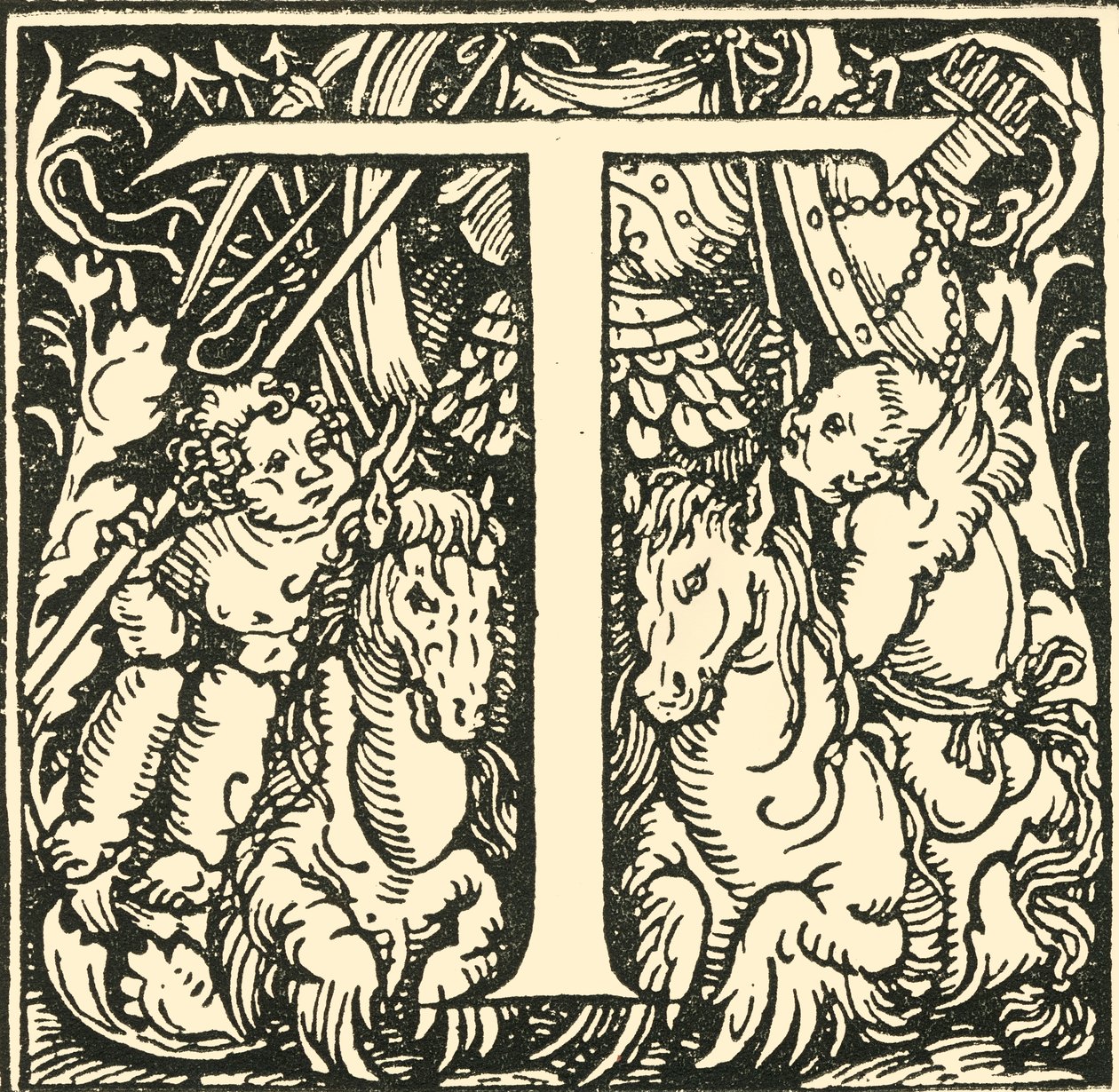 T-汉斯·魏德兹（Hans Weiditz）的字母，c1520-1521，1908年。 作者 汉斯·魏迪兹