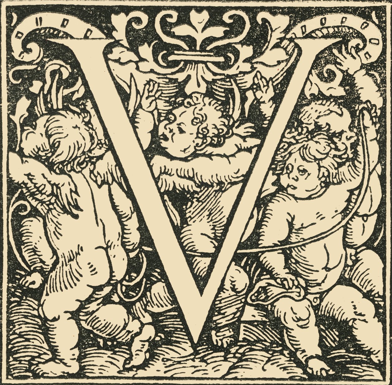 V-汉斯·魏德兹（Hans Weiditz）的字母，c1520-1521，1908年。 作者 汉斯·魏迪兹