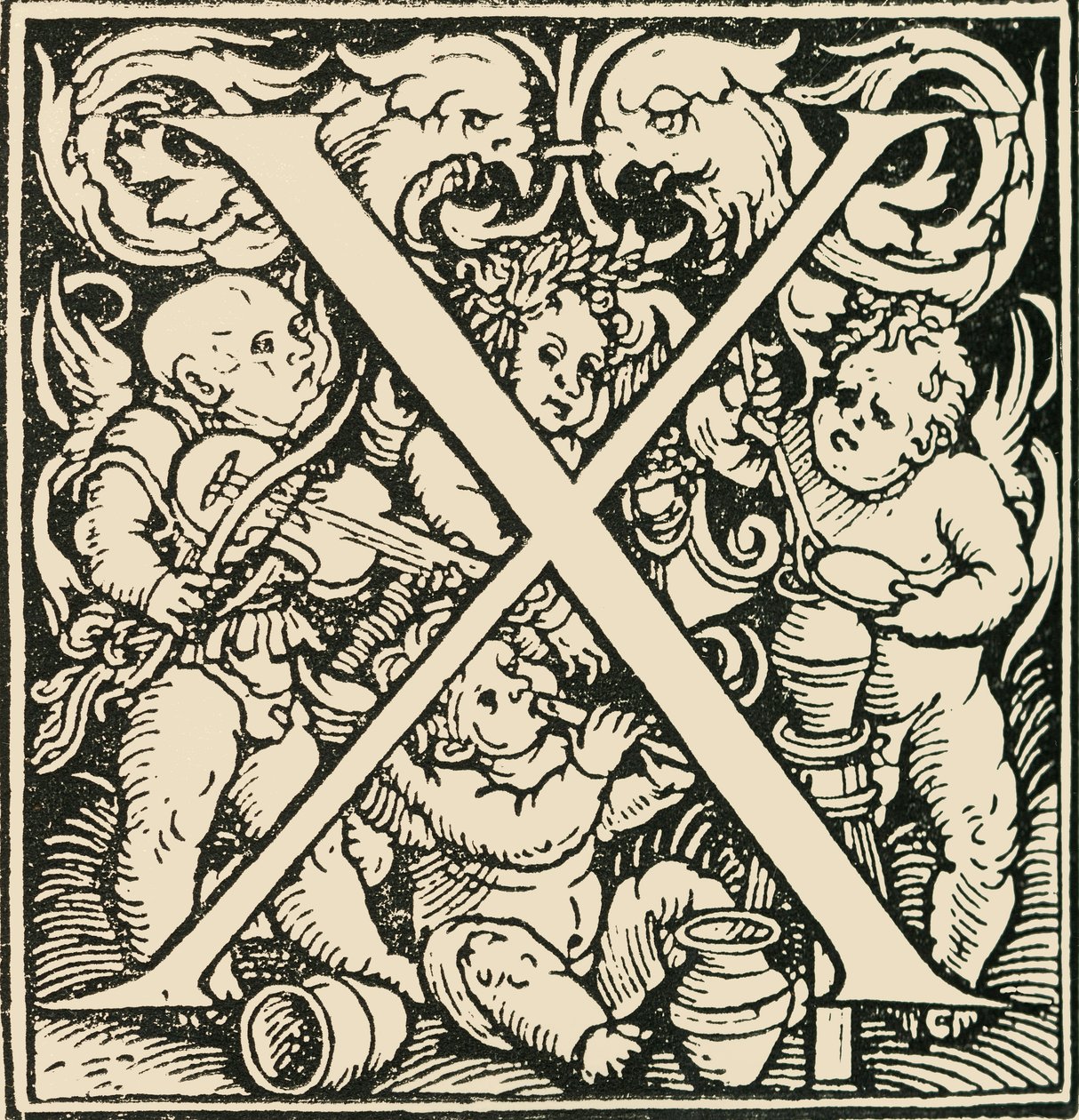 X-汉斯·魏德兹（Hans Weiditz）的字母，c1520-1521，1908年。 作者 汉斯·魏迪兹