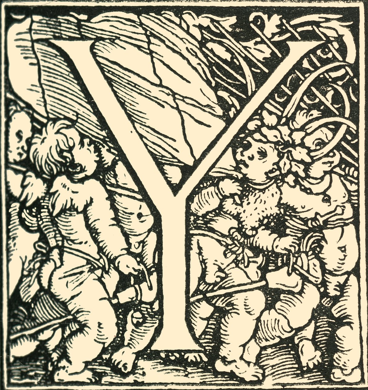 Y-汉斯·魏德兹（Hans Weiditz）的字母，c1520-1521，1908年。 作者 汉斯·魏迪兹