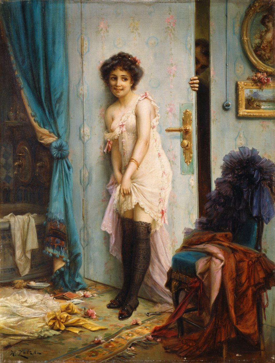 沐浴后 作者 汉斯·扎兹卡（Hans Zatzka）