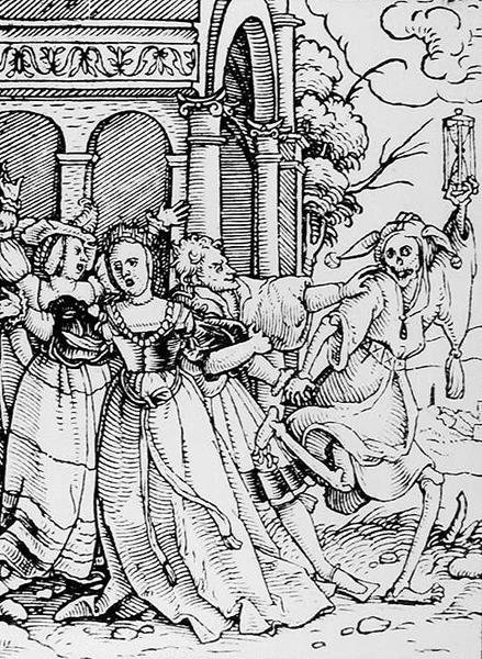 死亡和宫廷，来自死亡之舞，由Hans Lutzelburger雕刻，第1538页 作者 汉斯追捕年轻的霍尔拜因