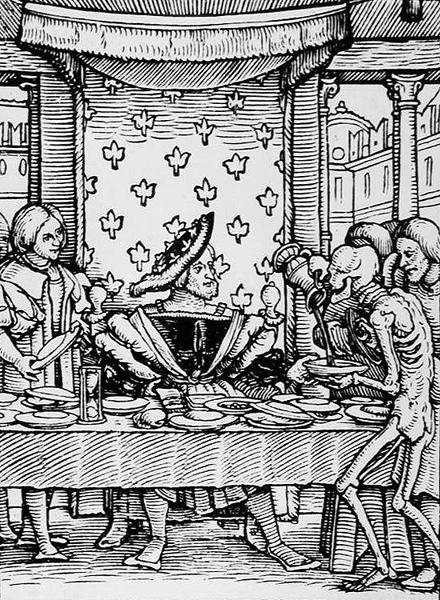 死亡和国王，来自死亡之舞，由Hans Lutzelburger雕刻，第1538页 作者 汉斯追捕年轻的霍尔拜因