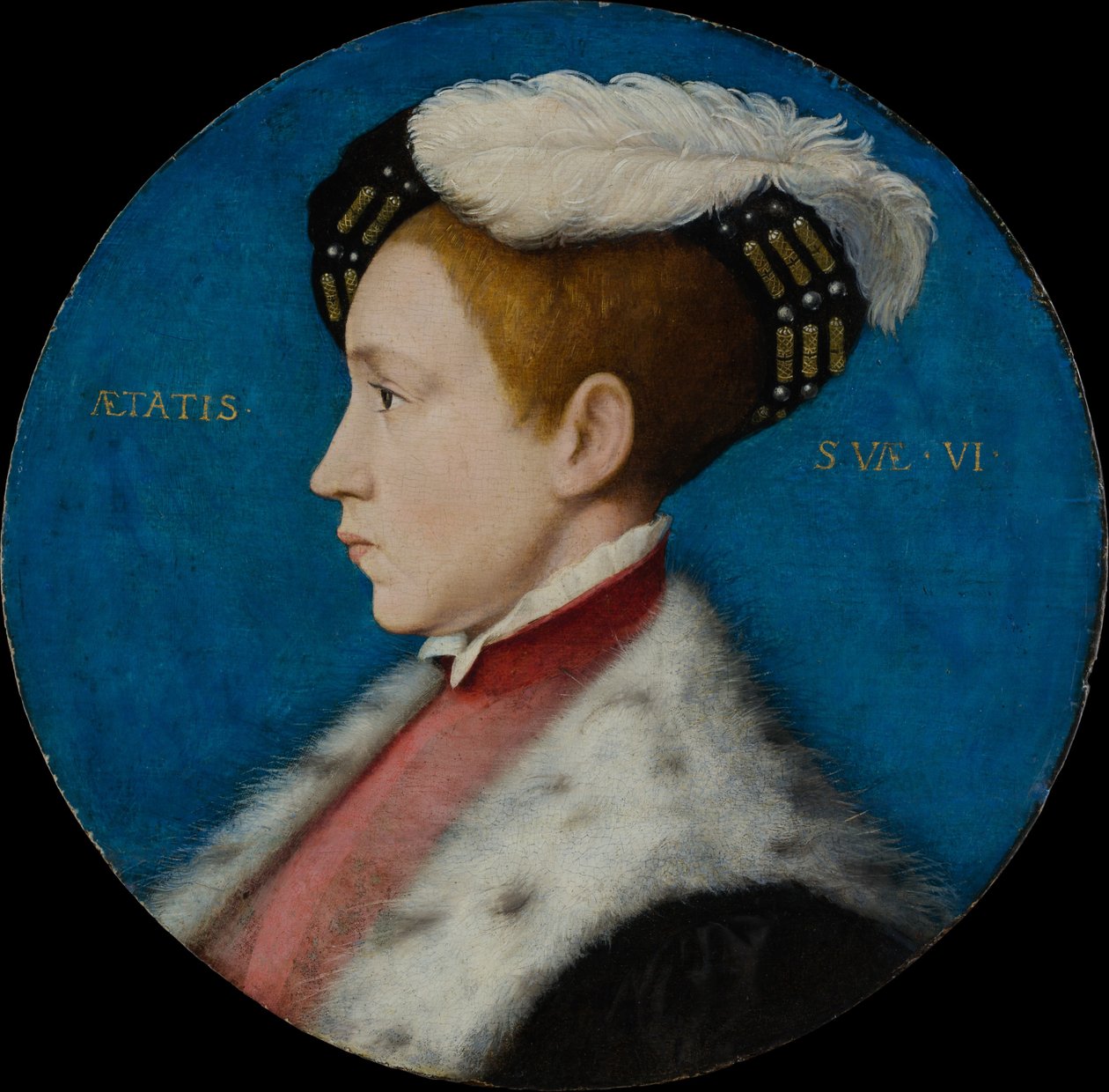 Edward VI，c.1545（橡木上的油和金） 作者 汉斯追捕年轻的霍尔拜因