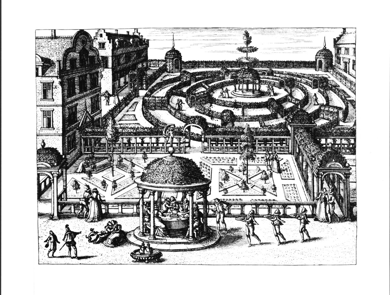 花园，从花园Viridariorumque Mumultiplicis罚款的形式”，公布c.1583 作者 汉斯或扬·弗雷德曼·德·弗里斯