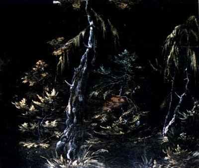 树木和植物的研究（纸上水粉画） 作者 小汉斯（Hans）