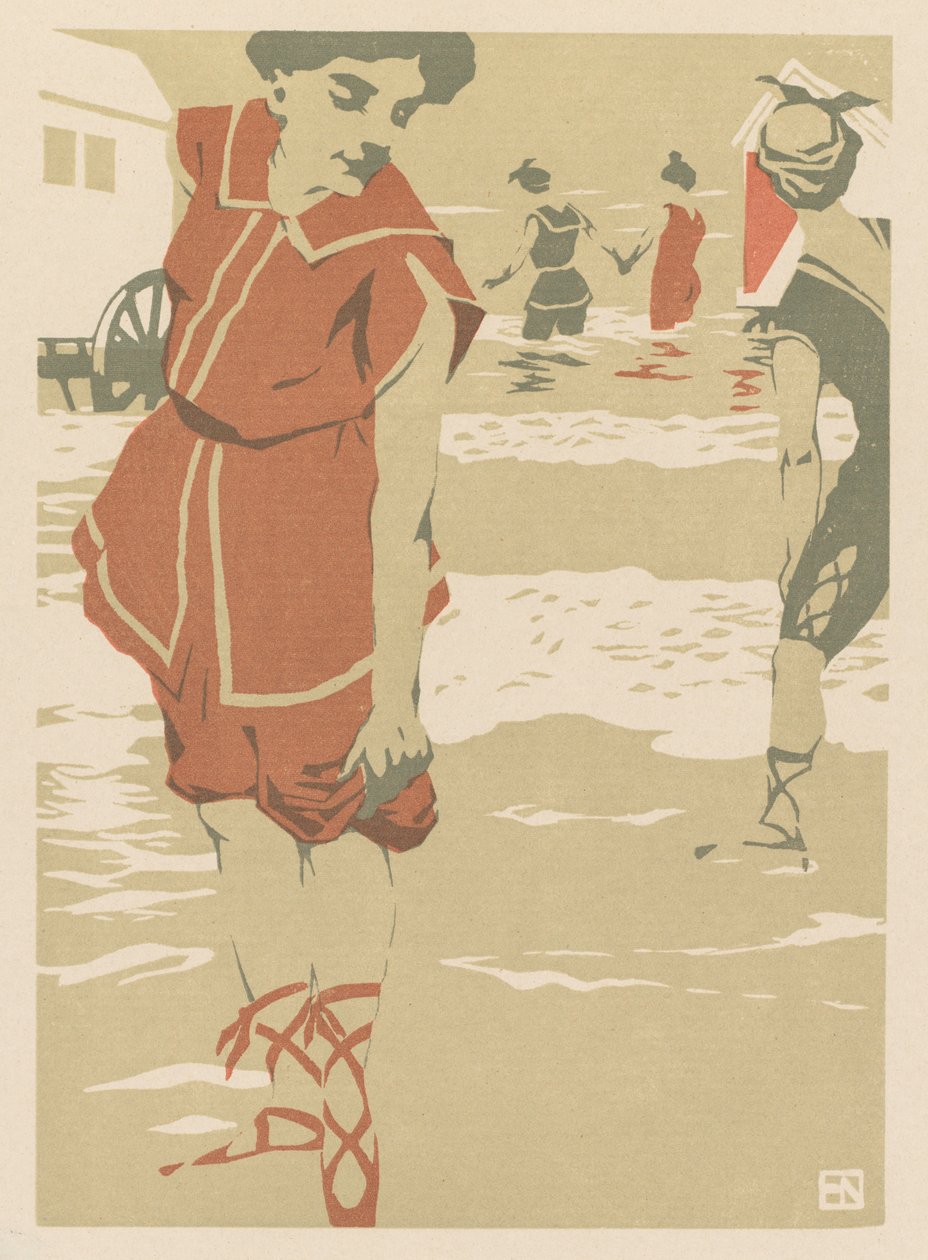 泳客c。 1900年。 作者 汉斯·冯·纽曼
