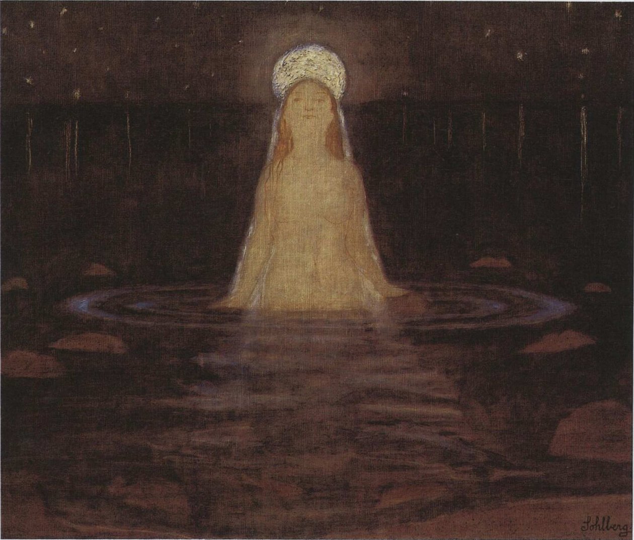 美人鱼，1897年。 作者 哈罗德·奥斯卡·索尔伯格