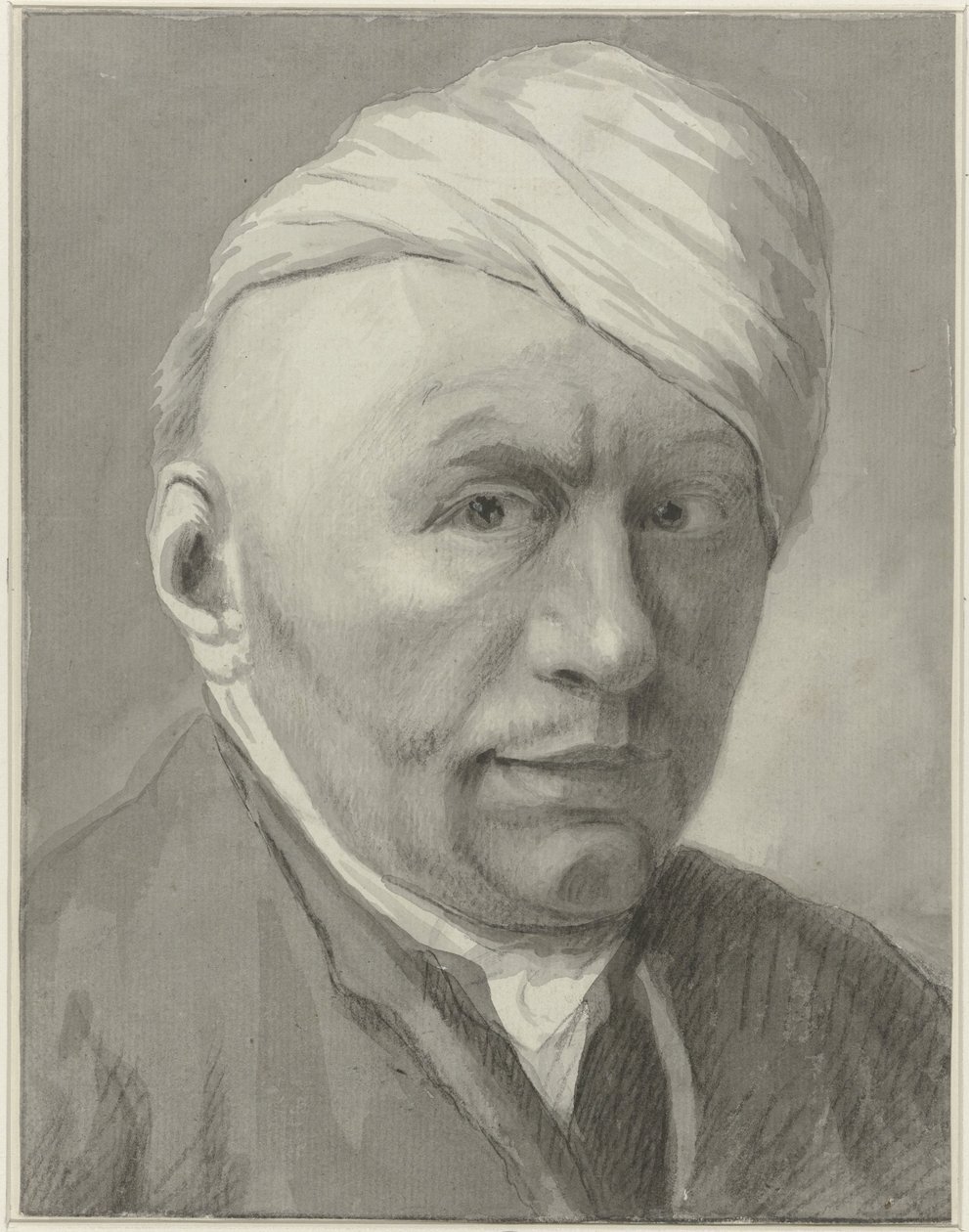 插画家 Harmanus van Tuylen 的自画像，头戴鸭舌帽 作者 哈马努斯·图伊伦