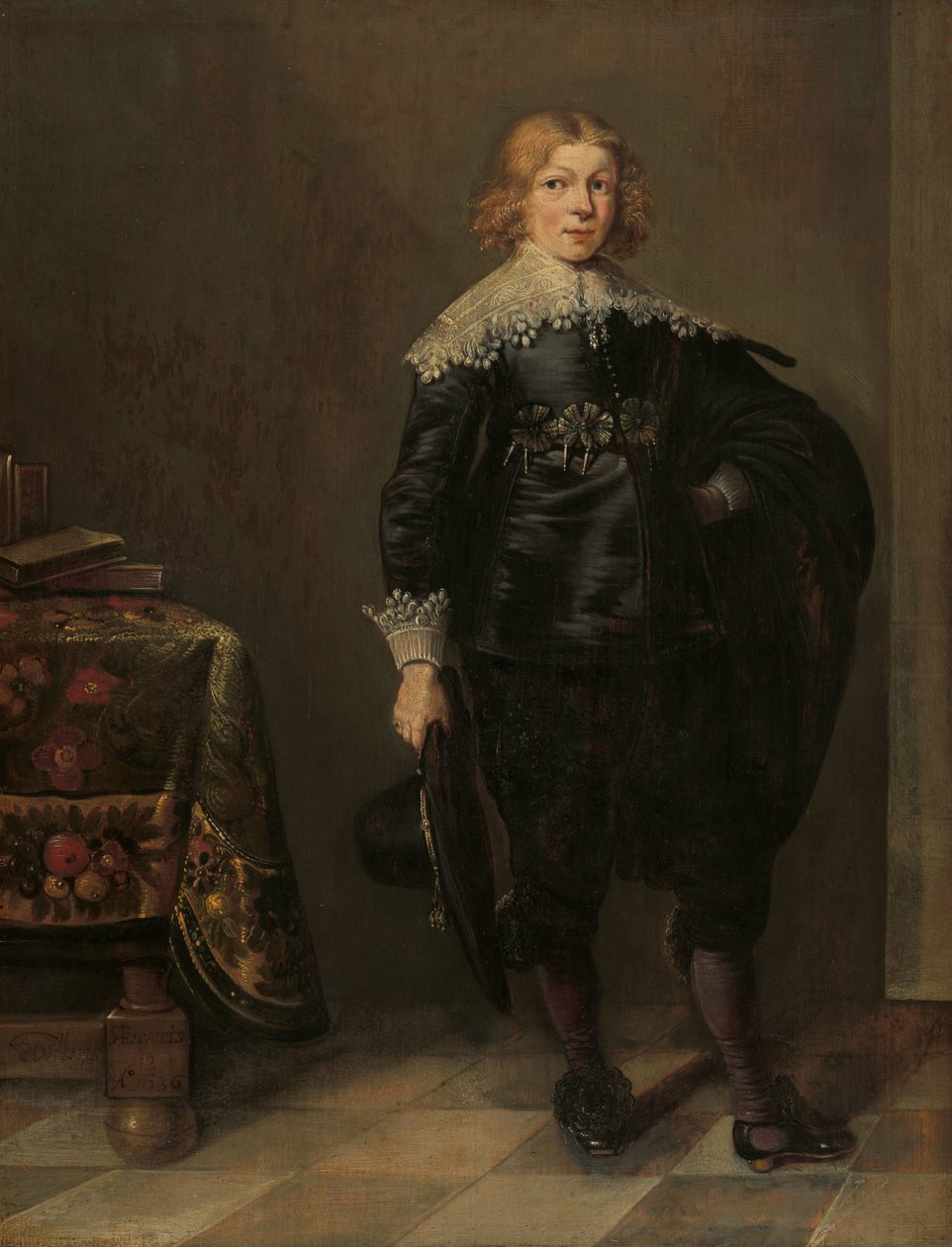 一个男孩的肖像 作者 Harmen Willems Wieringa
