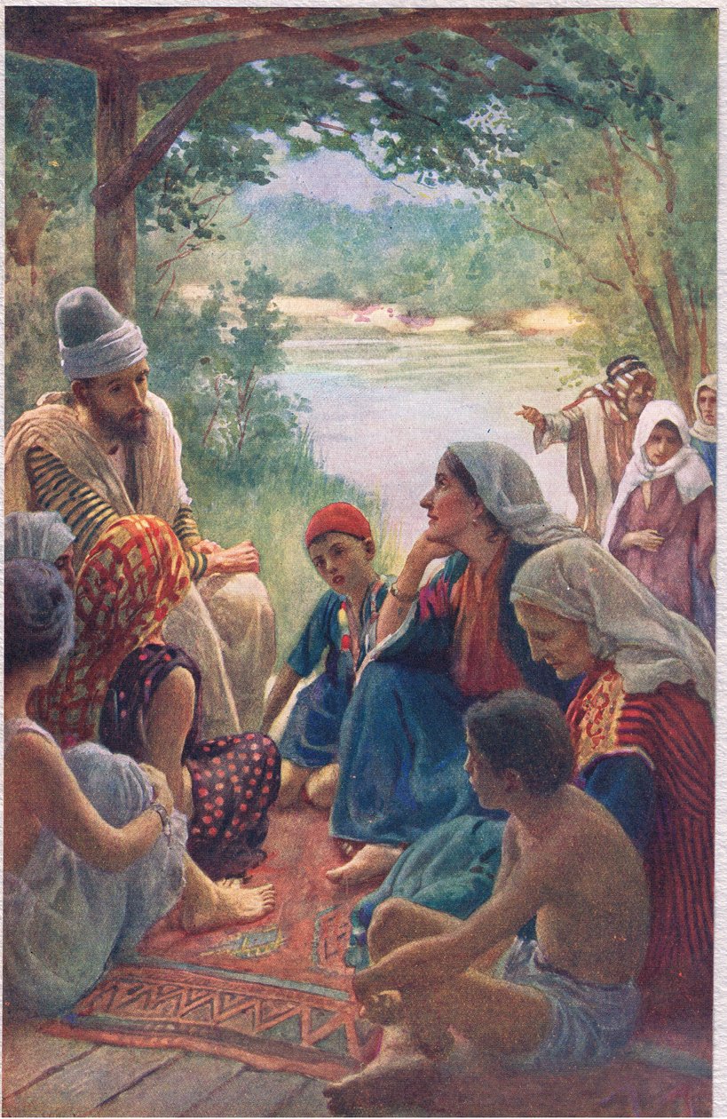 Thyatira的Lydia，来自“圣经中的女人”的插图，由The Religious Tract Society出版，1927年 作者 哈罗德·应付