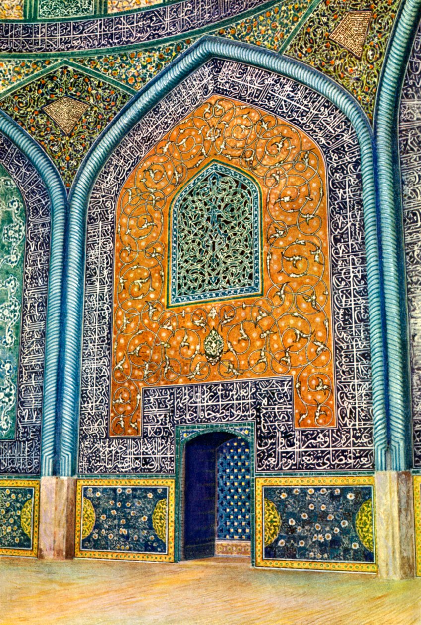 伊朗伊斯法罕Sheikh Lutfullah清真寺的墙板，1931年。 作者 哈罗德·E·哈尔