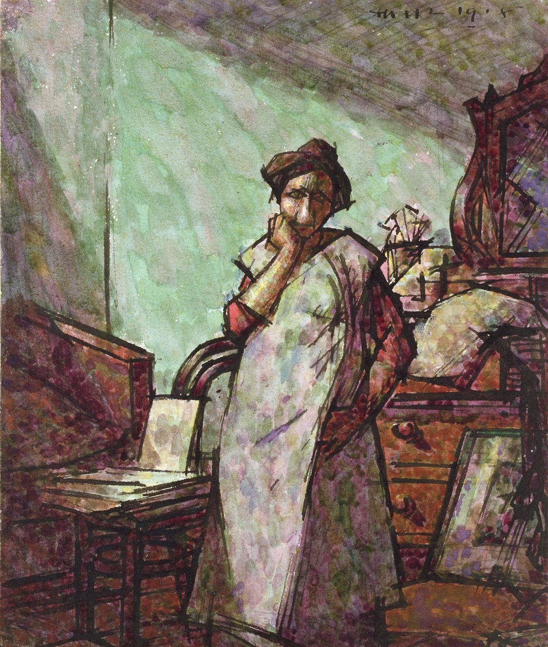 1918年12月1日，与蒙特尔夫人在一起的内部情况。 作者 哈罗德·吉尔曼