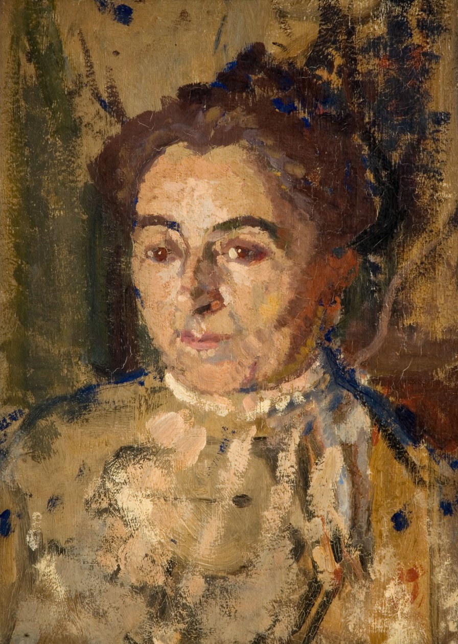 一个女人的肖像研究，1908-1910。 作者 哈罗德·吉尔曼