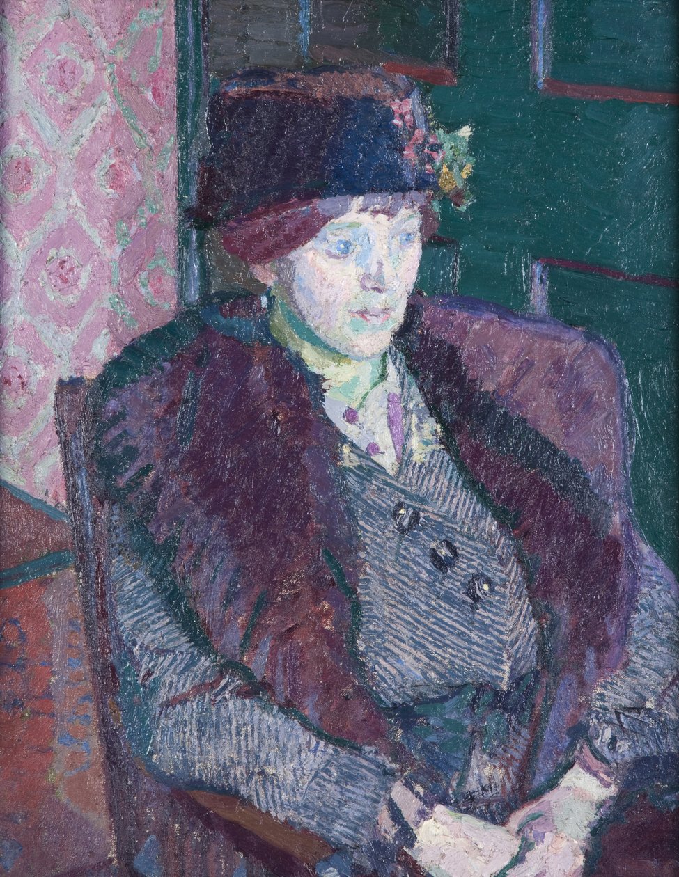 Victor Sly夫人的肖像，c.1914-15 作者 哈罗德·吉尔曼
