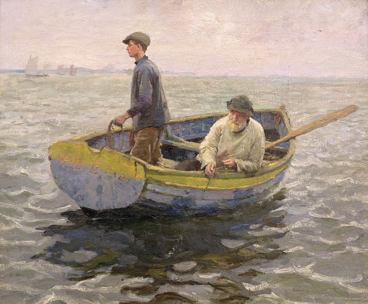 在怀廷地，c.1914（布面油画） 作者 哈罗德哈维