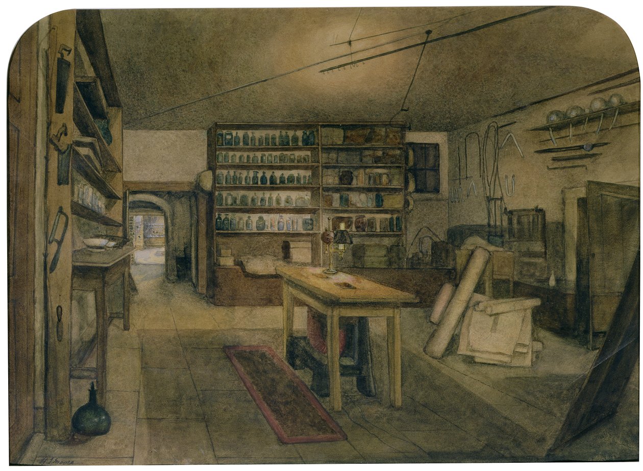 法拉第的电磁实验室，1852年 作者 哈里特·简·摩尔