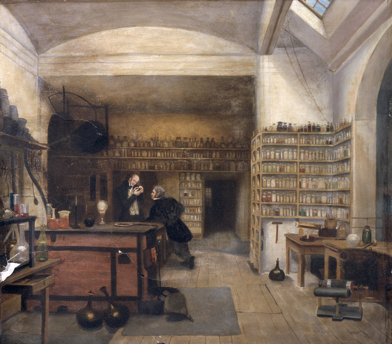 Michael Faraday（1791-1867），1852年在他的地下室实验室 作者 哈里特·简·摩尔