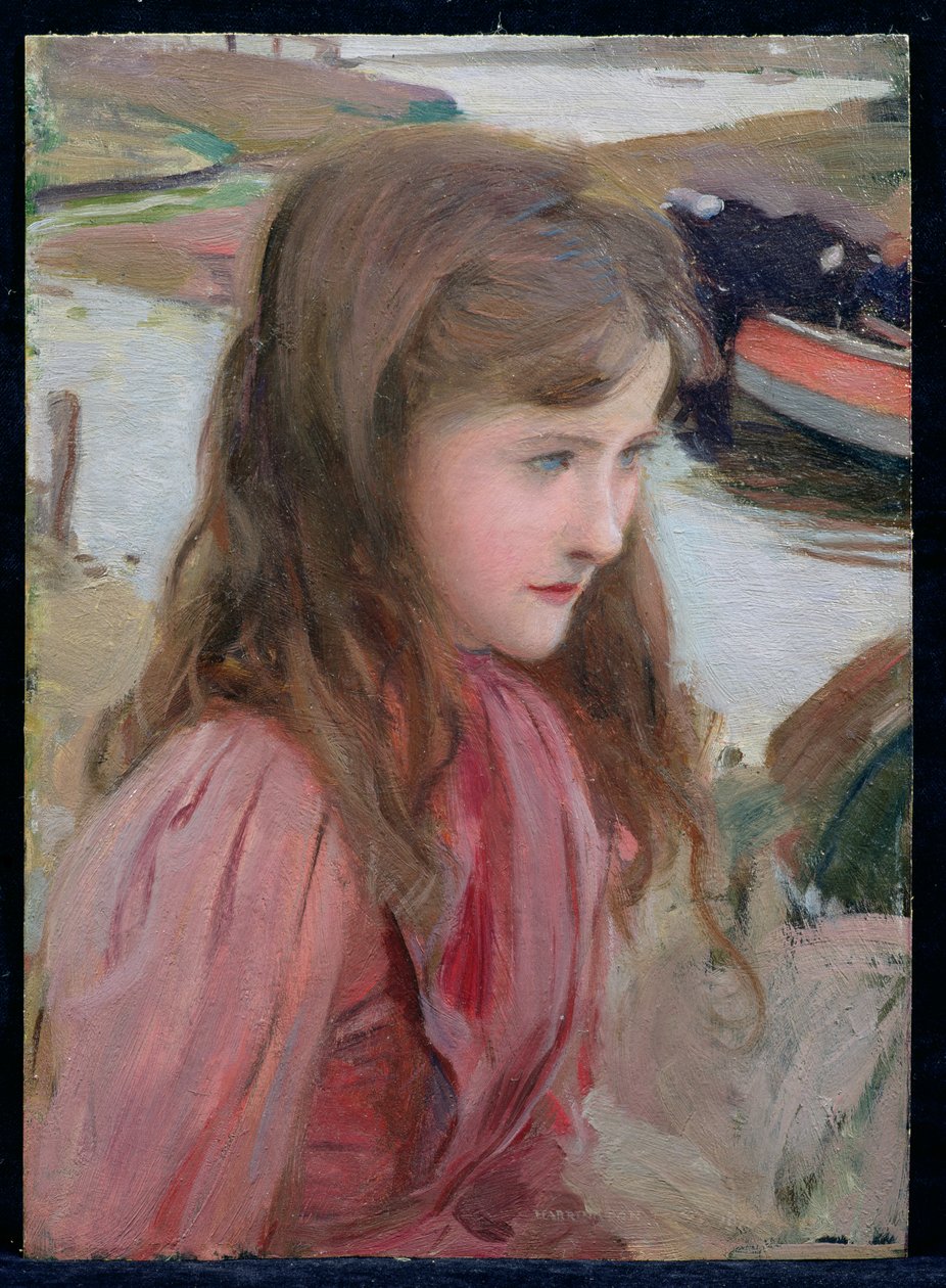 研究一个年轻女孩，1898年 作者 哈灵顿人