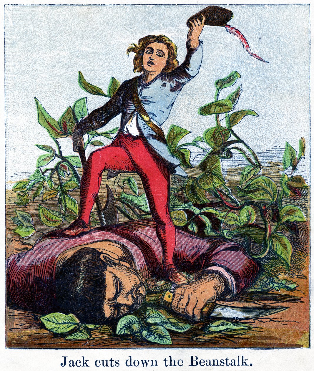 杰克减少了豆茎，1867年（chromolitho） 作者 哈里森·威廉·威尔