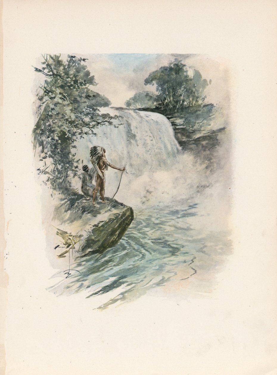 朗费罗的《海华沙之歌》（彩色石印版） 作者 哈里森·费舍尔