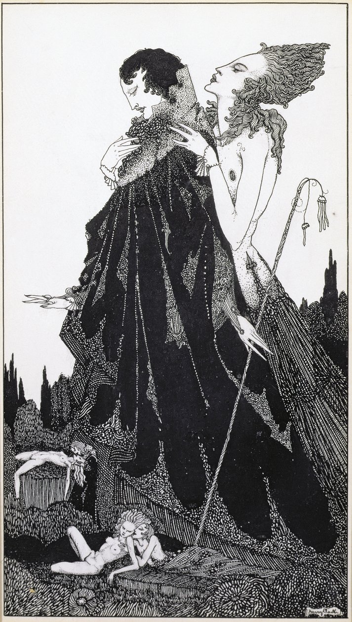 1928年出版的“Algernon Charles Swinburne Clarke诗集”中的插图 作者 哈里·克拉克