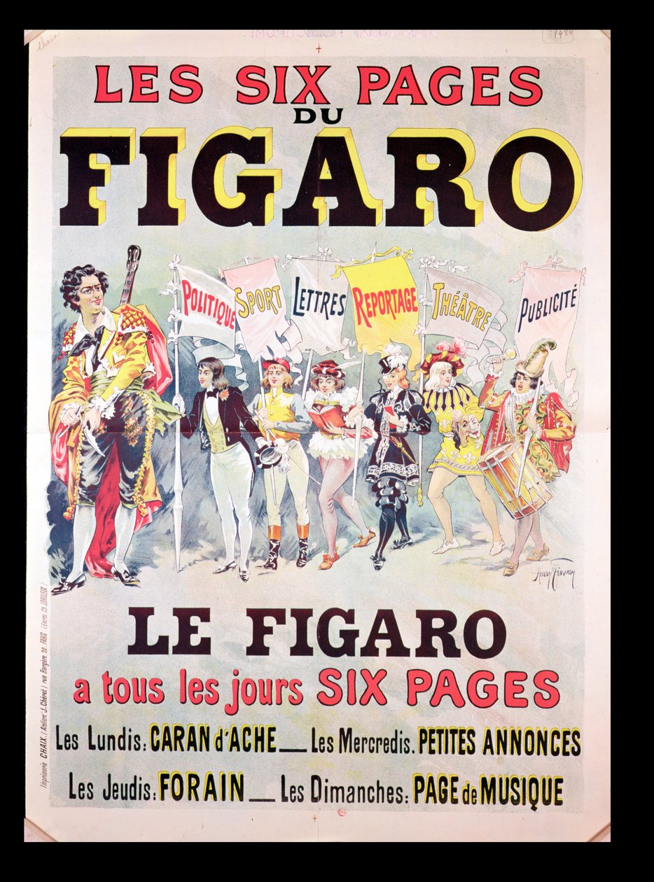 Le Figaro的广告，19世纪末期 作者 哈里·芬尼