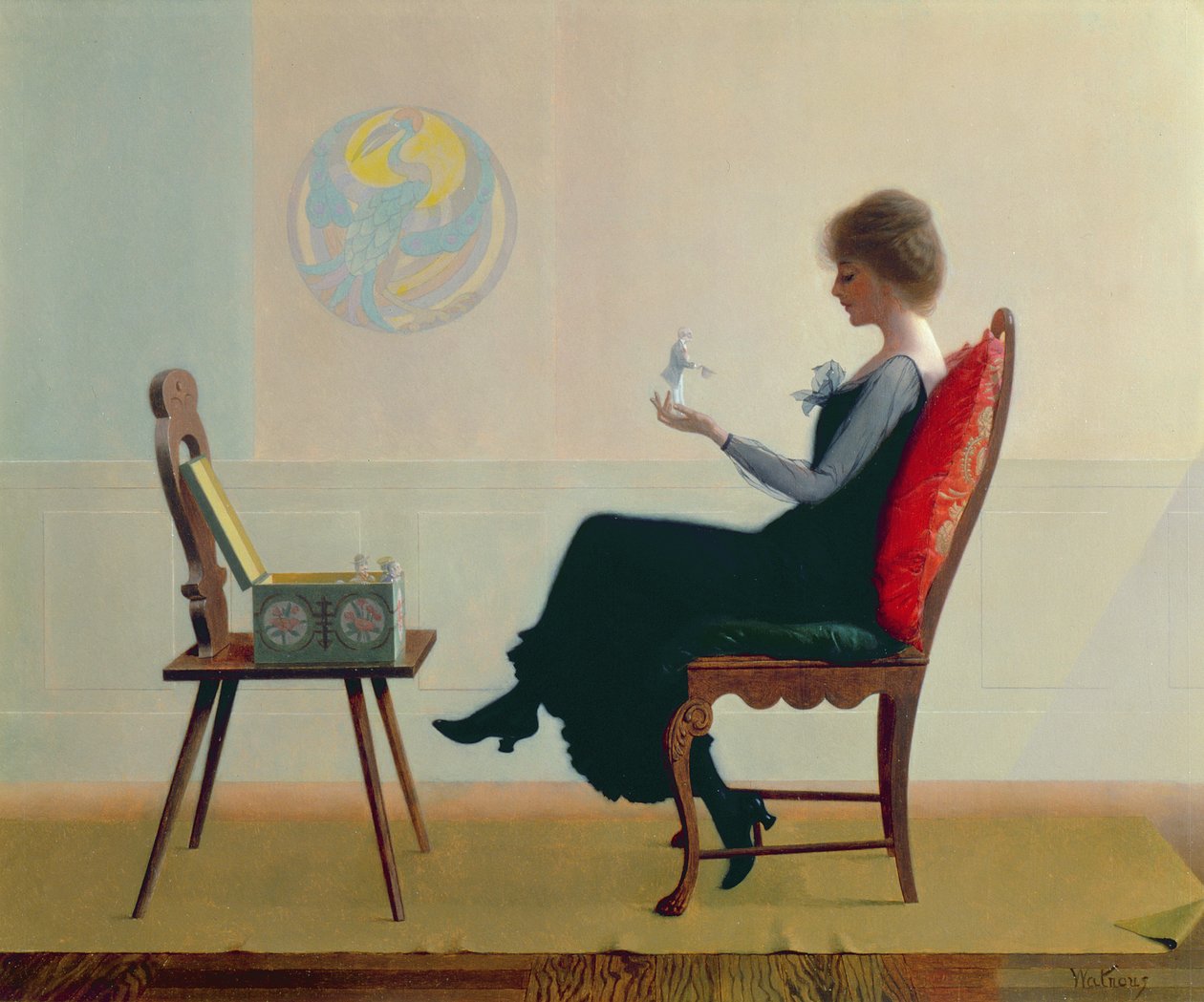 The Suitors，c.1910 作者 哈里·威尔逊·瓦特鲁斯