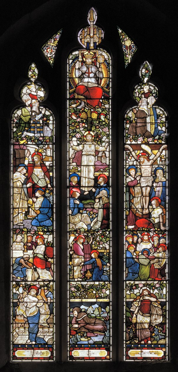Piers Plowman，William Langland，1873年（彩色玻璃） 作者 哈里·伯罗