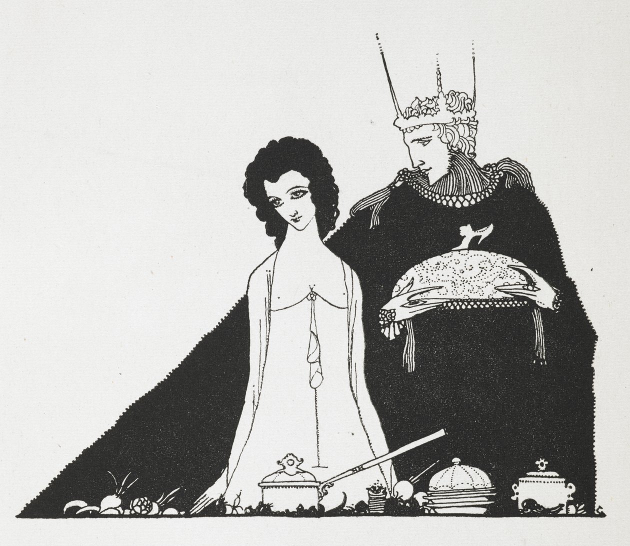 故事插图“灰姑娘” 或者，小玻璃鞋”。 作者 哈里·克拉克