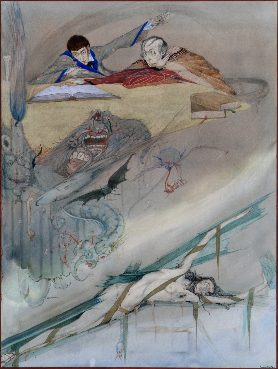 1923年亚瑟小屋的倒塌（铅笔和wc） 作者 哈里·克拉克