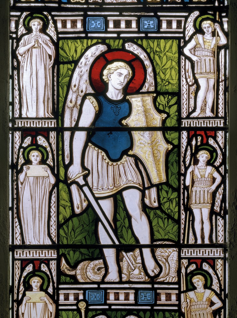 Minley，St Andrew，James Powell＆Sons，Harry Ellis Wooldridge，Archangel Michael，1870 作者 哈里·埃利斯·沃尔德里奇