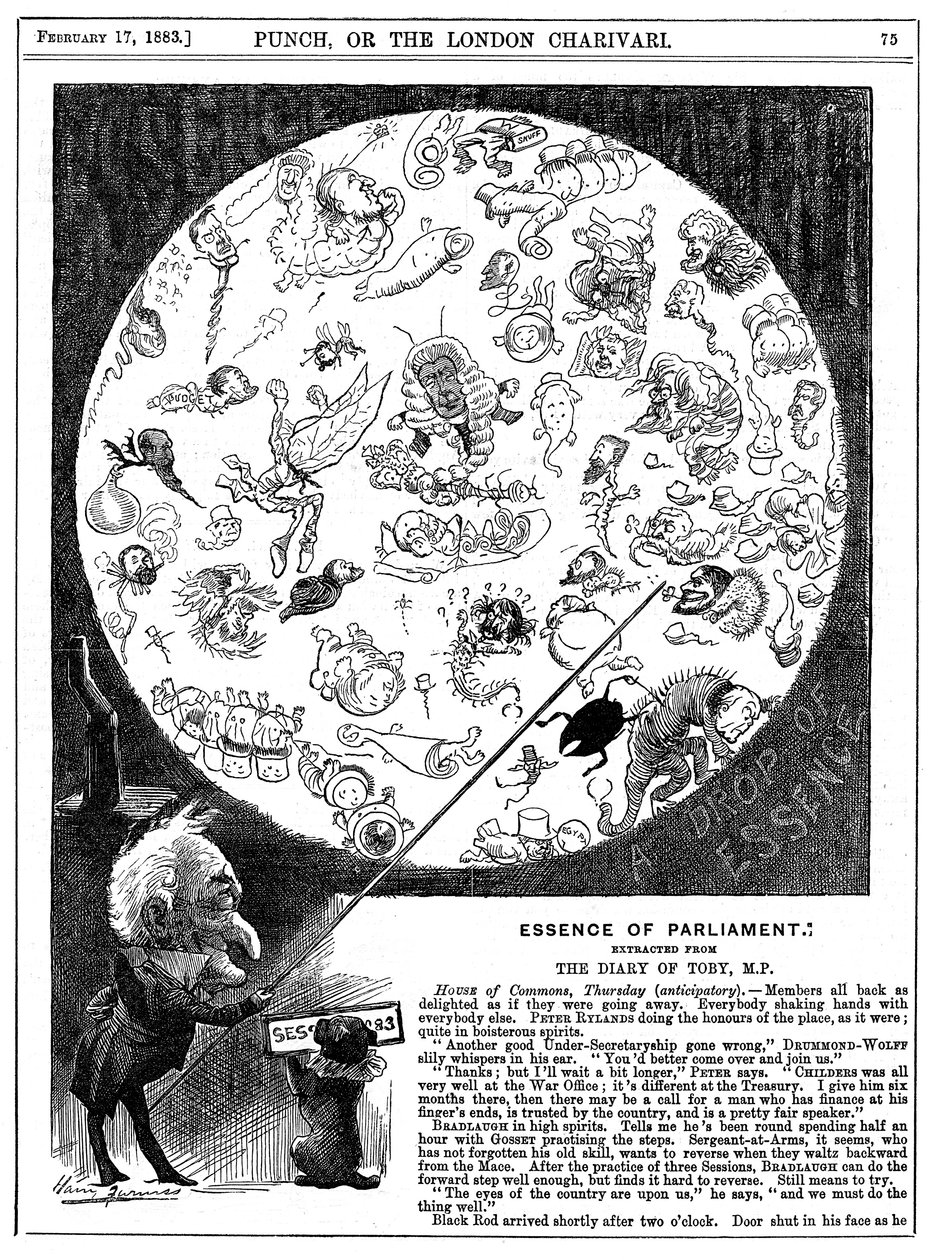 国会精华，1883年 作者 哈里·弗尼斯（Harry Furniss）
