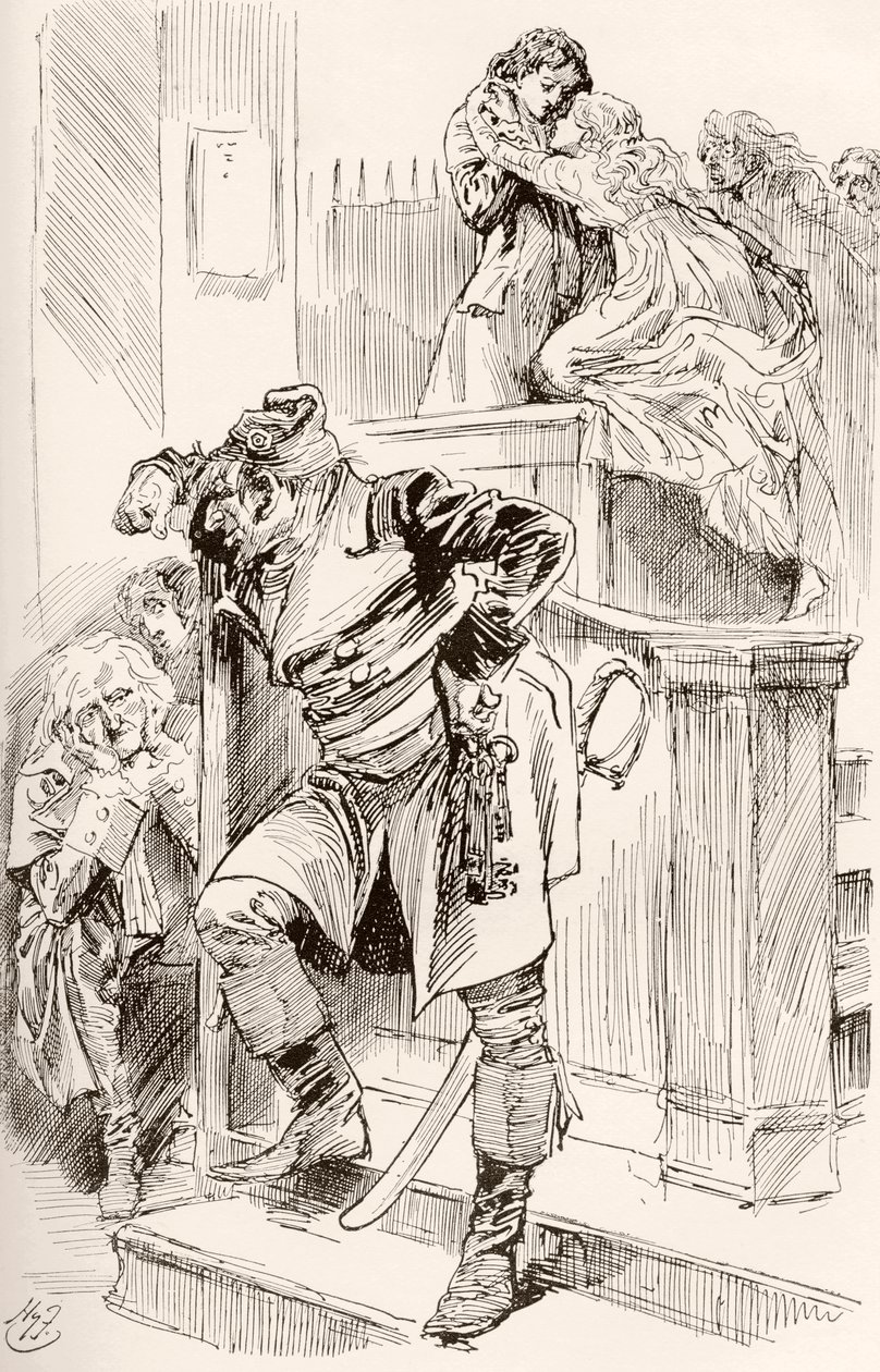 查尔斯·狄更斯的小说《两个城市的故事》插图 作者 哈里·弗尼斯（Harry Furniss）