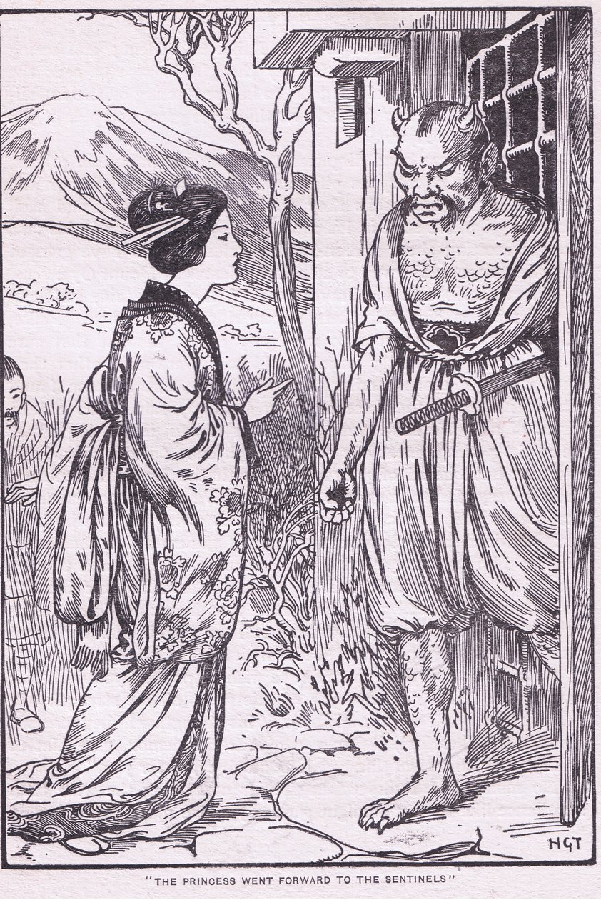 公主走向哨兵（石版画） 作者 哈里·乔治·西克