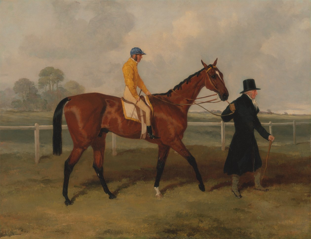 塔顿·赛克斯爵士 (Sir Tatton Sykes) 与威廉·斯科特·阿普 (William Scott Up) 一起策马“塔顿·赛克斯爵士” (Sir Tatton Sykes) 作者 哈里·霍尔