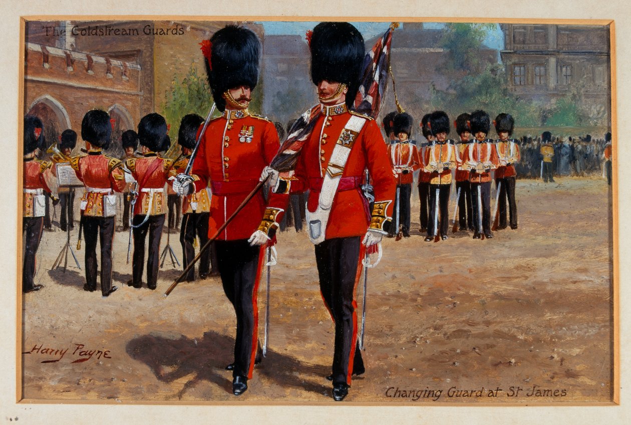 1905年，圣詹姆斯的Coldstream卫兵换岗 作者 哈里·佩恩