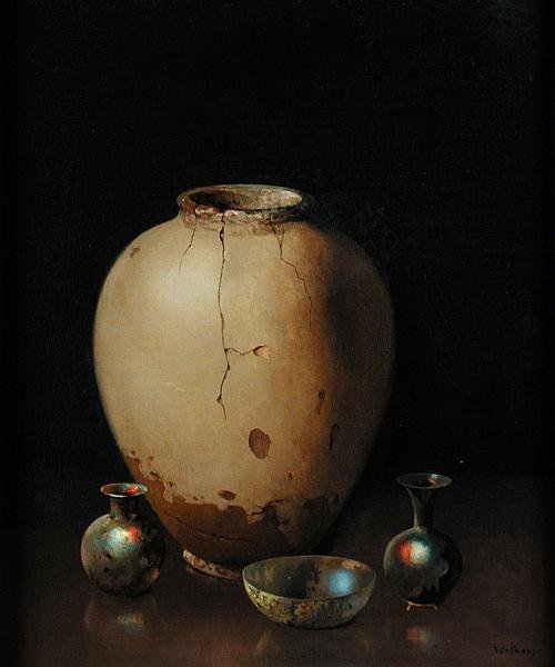 罐子（布面油画 作者 哈里·威尔逊·瓦特鲁斯