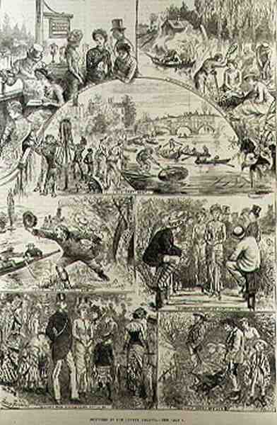 亨利帆船赛的草图，来自伦敦新闻画报，1881年2月7日 作者 哈里在弗尼斯之后