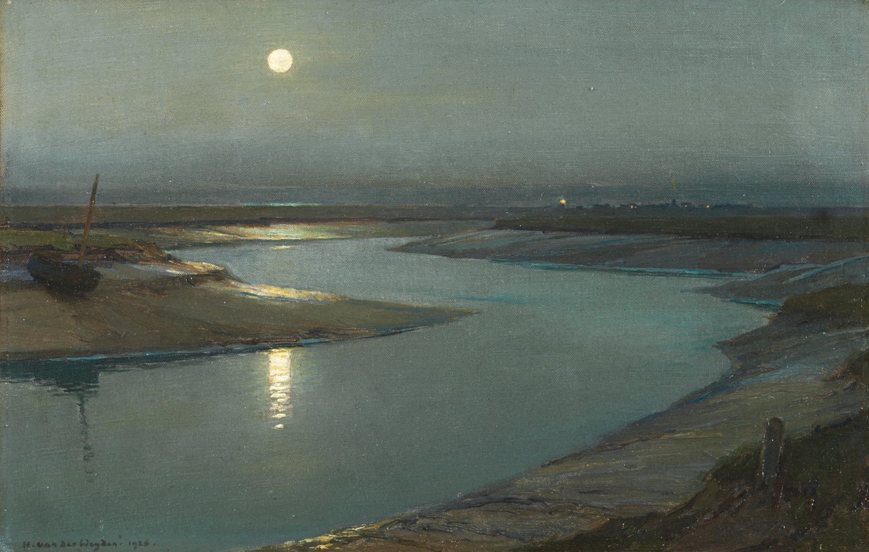 海岸灯，约 1923 年（布面油画板） 作者 哈里范德维登