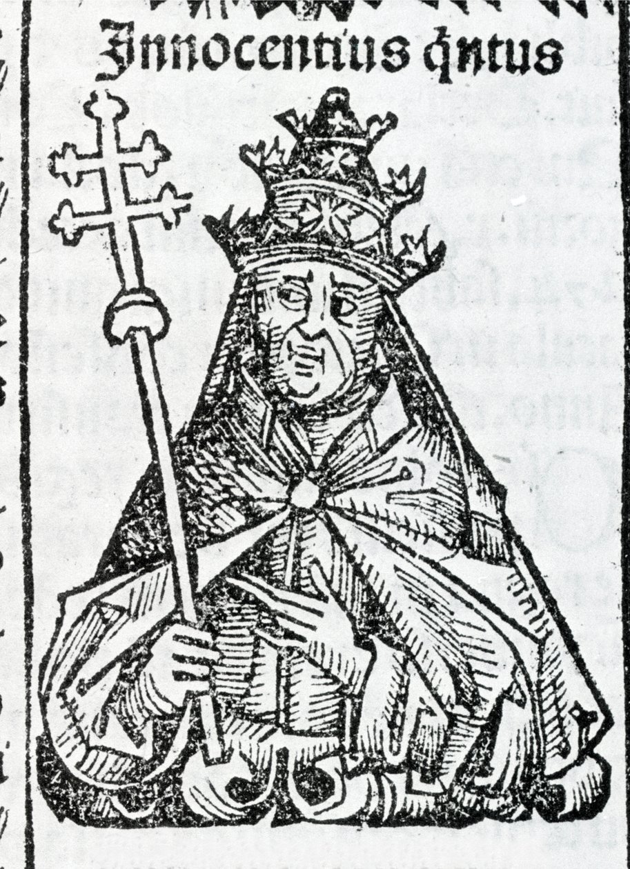 Portrait of the Pope of Innocent IV (1195 - 1254) in Liber chronicarum by Hartmann Schedel Nuremberg 1497 作者 哈特曼·谢德尔（Hartmann Schedel）