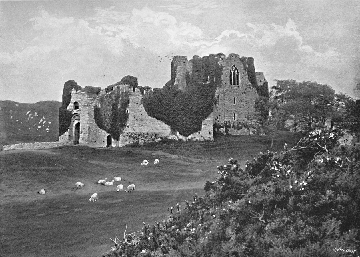 Oystermouth城堡，嘟umble，c1896 作者 哈维·巴顿