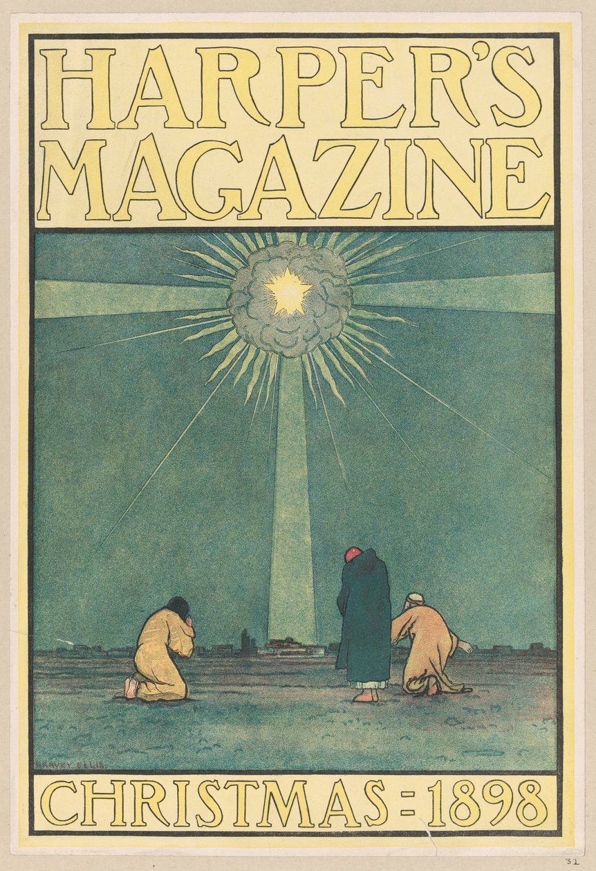哈珀杂志》：圣诞节，1898年。 作者 哈维埃利斯