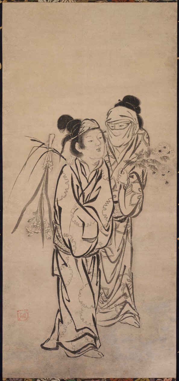 一对夫妇，1500年代后期。 作者 长谷川苑